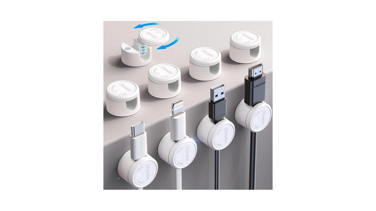 9 Pack Magnetic Cable Clips - Chfeila [upgraded Twist-lock] Cord