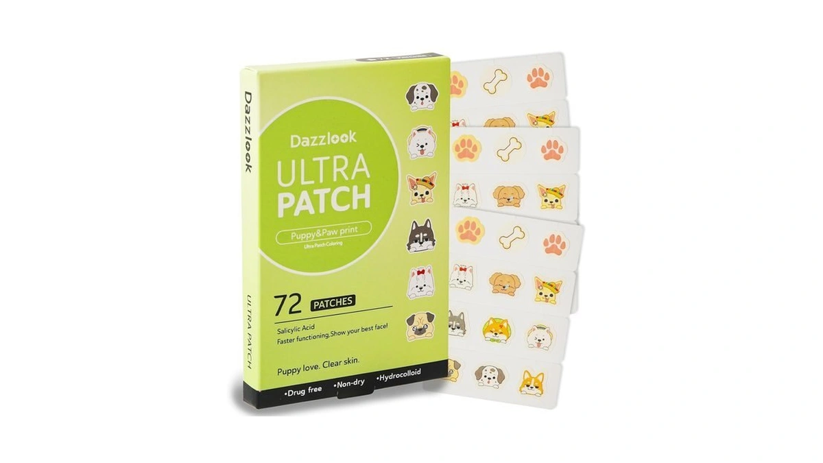 Dazzlook Cute Pimple Patches Puppy Printed, Salicylic Acid, 72 Count