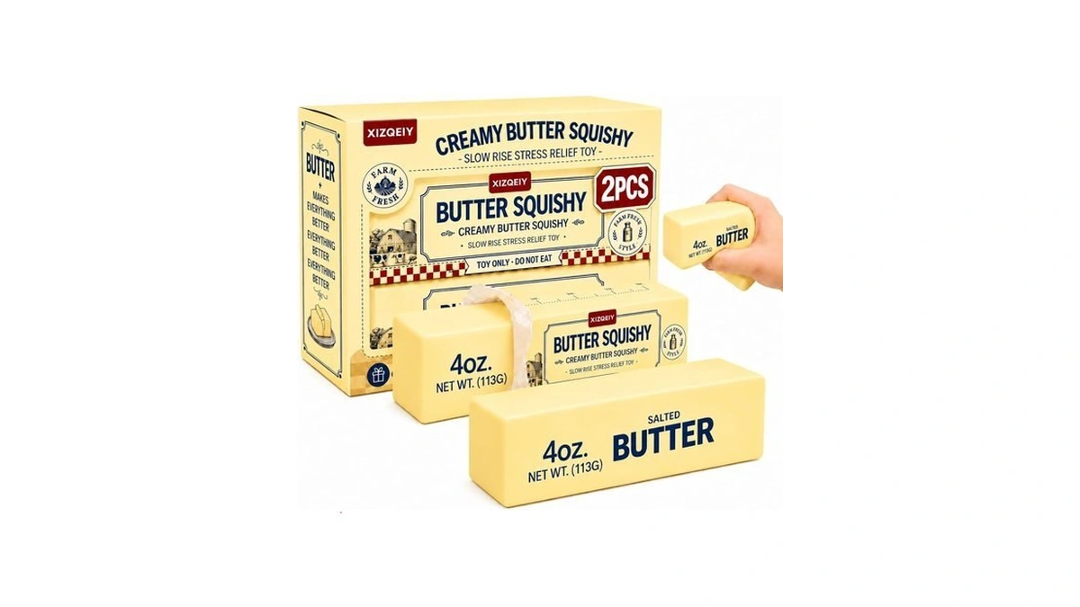 2 Pcs Butter Squishy, Slow Rising Butter Squishy Toy, Soft