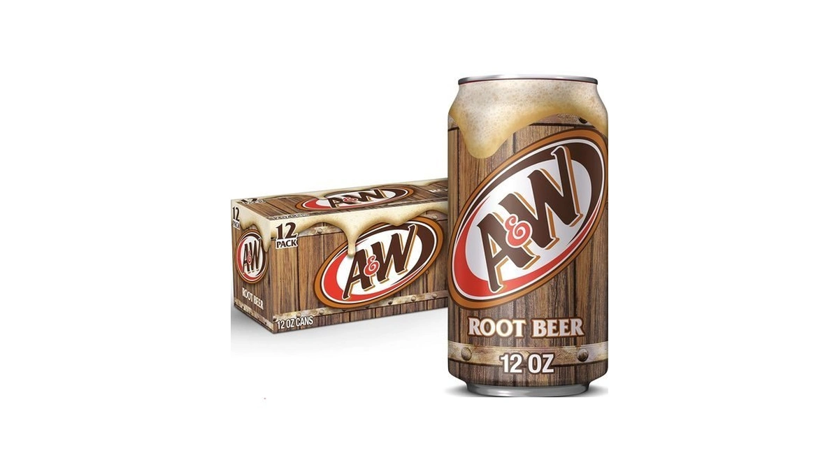 A&w Root Beer Soda, 12 Fl Oz Cans, 12 Pack