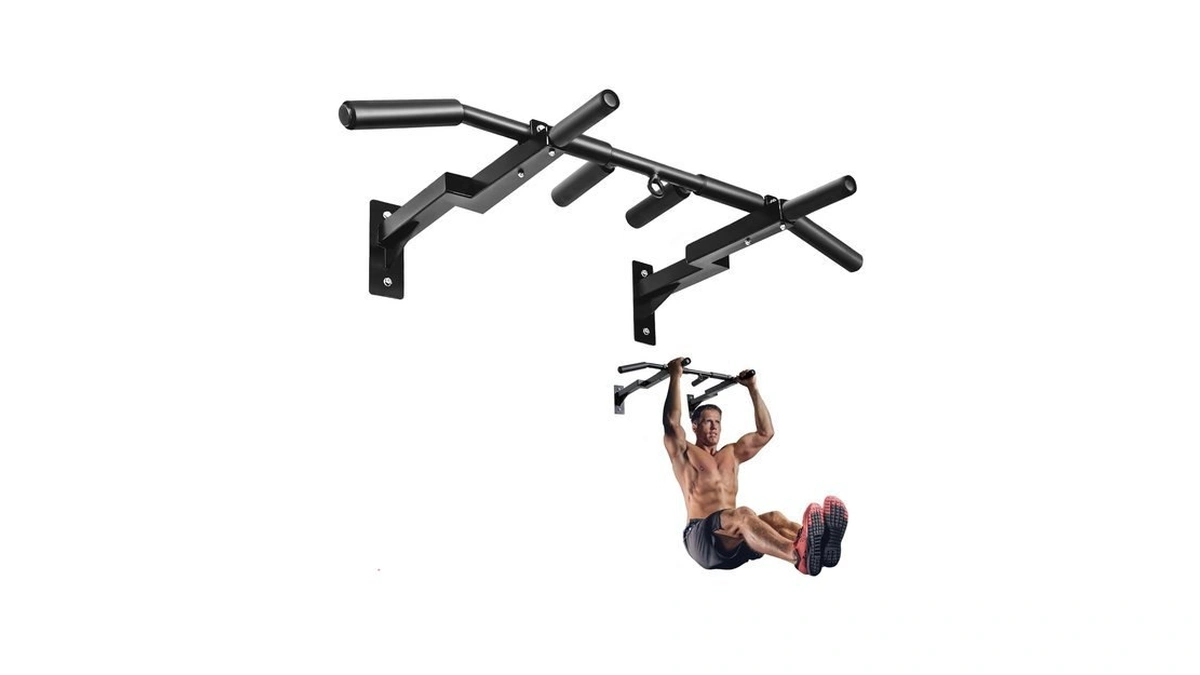 Yes4all Multi-grip Wall Mount Pull-up Bar, 16 Inches & 24