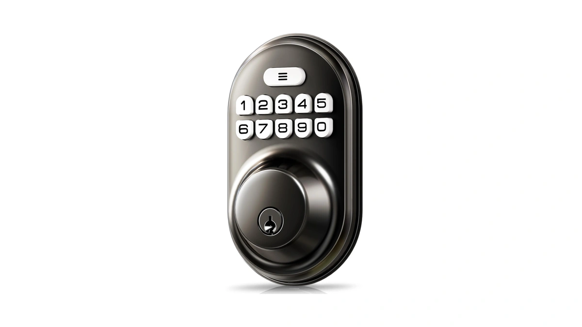 Veise Rz-a Electronic Keypad Deadbolt Door Lock, Matte Black
