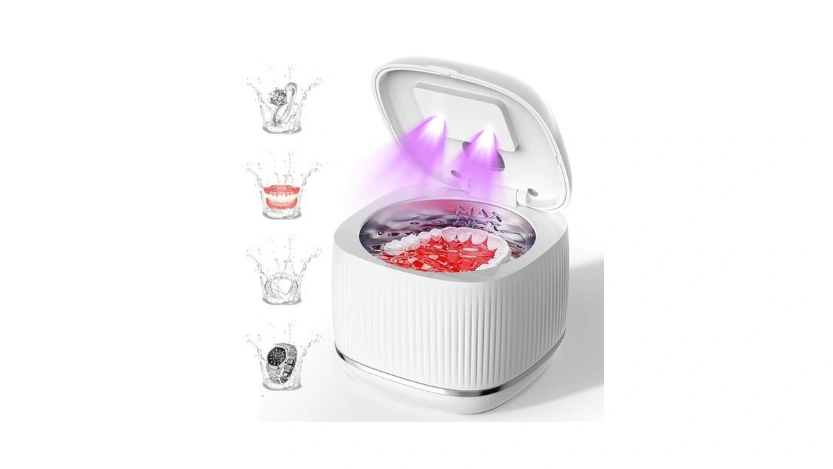 2025 Upgraded 3-in-1 Version Ultrasonic Retainer Cleaner Machine, Degassing Technology+ultrasonic+uv,