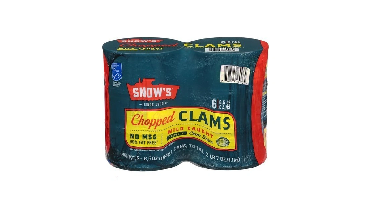 Snow's Wild Caught Chopped Clams, 6.5 Oz (pack Of 6)