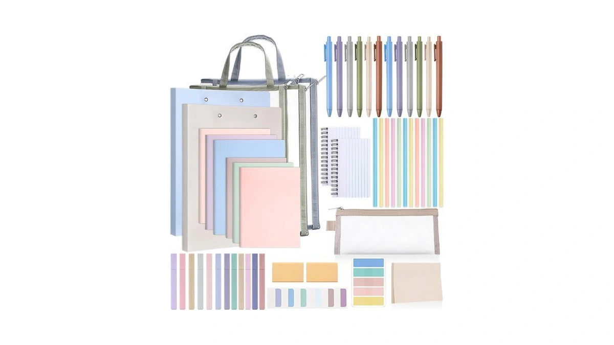 Colarr 54 Pcs Aesthetic College School Supplies Back To School