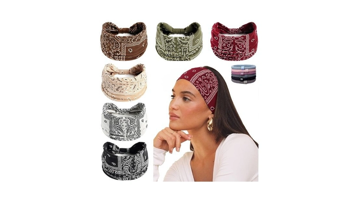 Ku Headbands For Women Non Slip Elastic Soft Breathable Lightweight