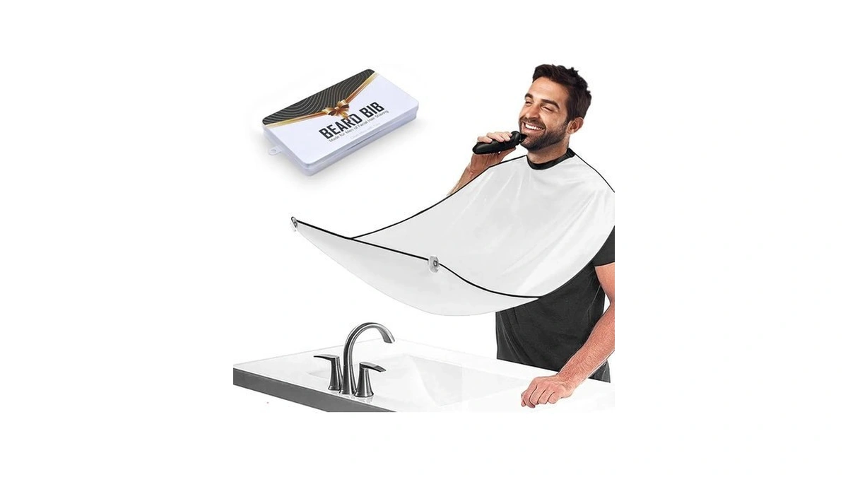 Beard Bib For Men, Shaving Hair Catcher Apron With Suction