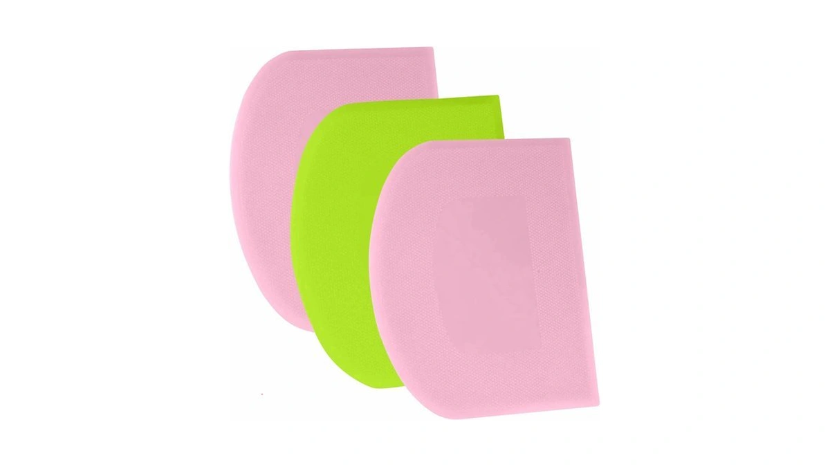 Surdoca Dough Scraper Bench Scraper - 3p 8.3x5.5" Plastic Flexible