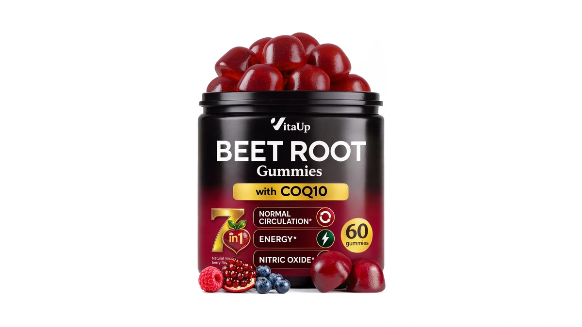 Vitaup Beet Root Gummies – Beetroot Gummies With Coq10, Grape