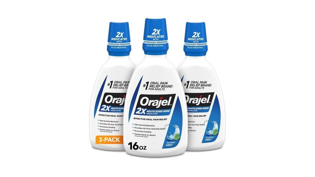 Amazon : Orajel Mouth Sore Medicated Rinse For Or