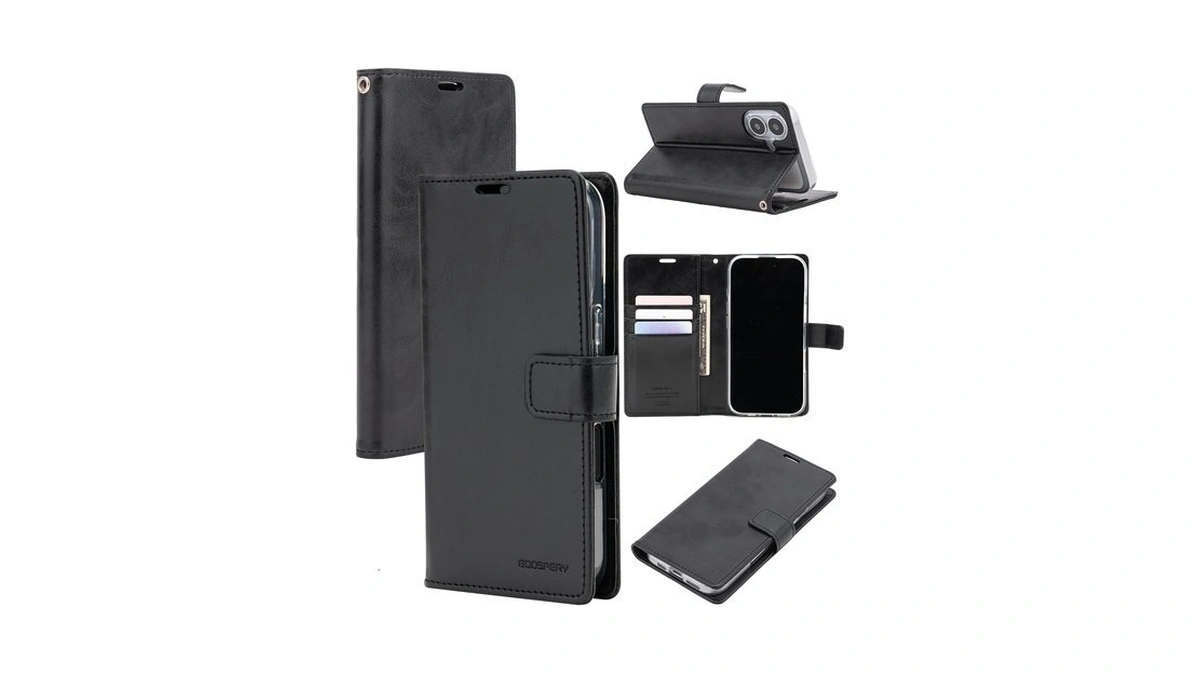 Goospery Bluemoon Folio Wallet Case For Iphone 17, Flip Cover