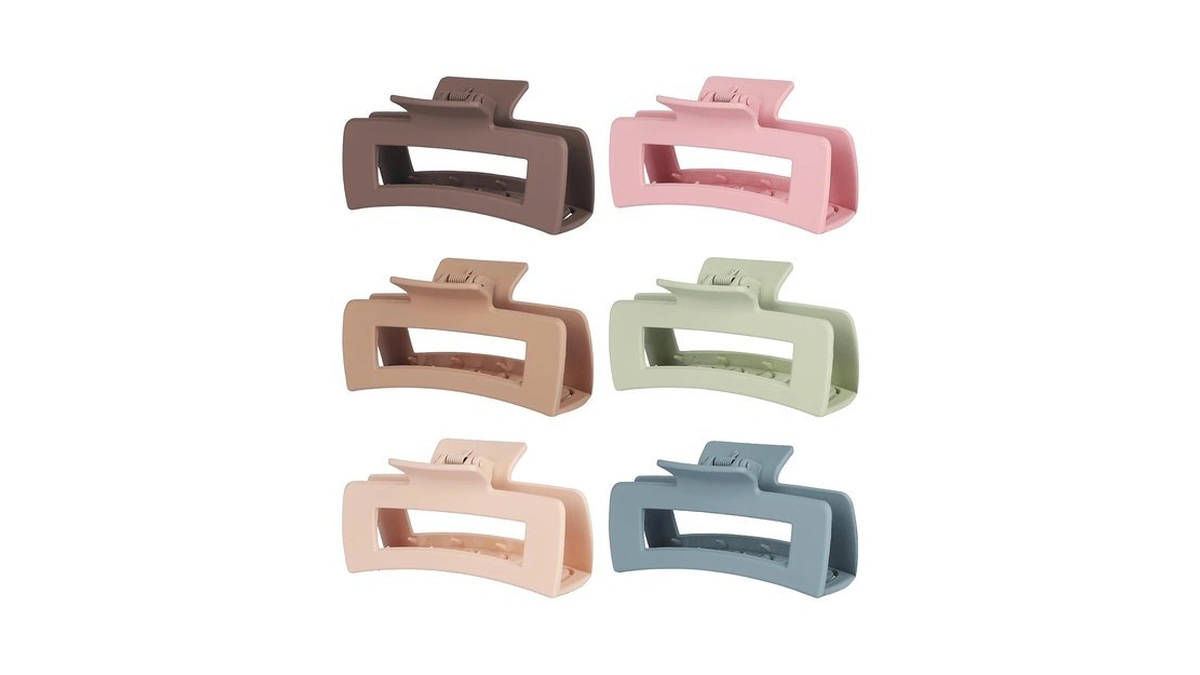 Sisiaipu 4 Inch Big Hair Claw Clips 6 Pcs Large