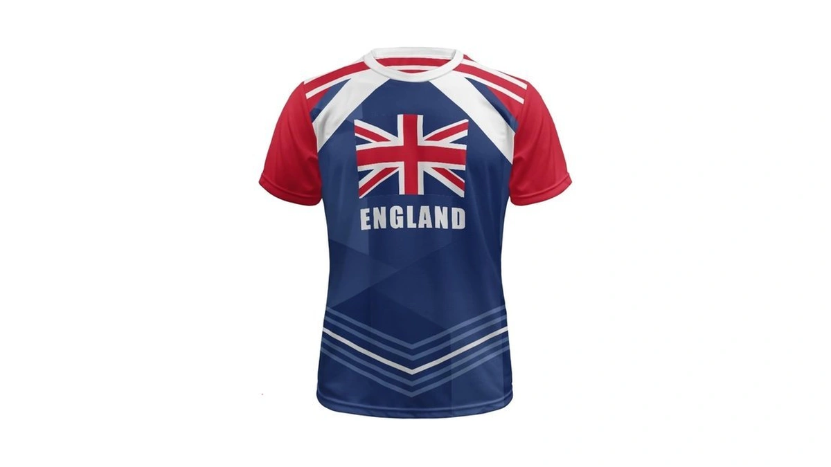 Yreiwoby Womens Mens England Sports Jersey Breathable Short Sleeve Jersey