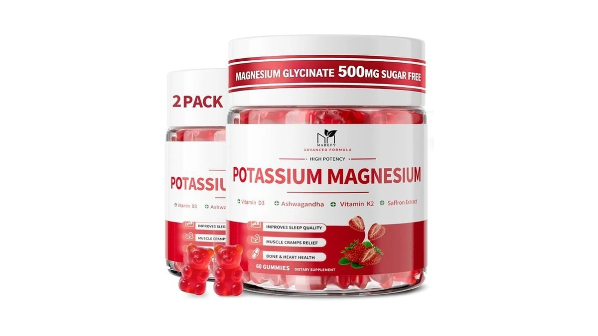 Potassium Magnesium Gummies Magnesium Glycinate 500mg For Leg Cramps 2