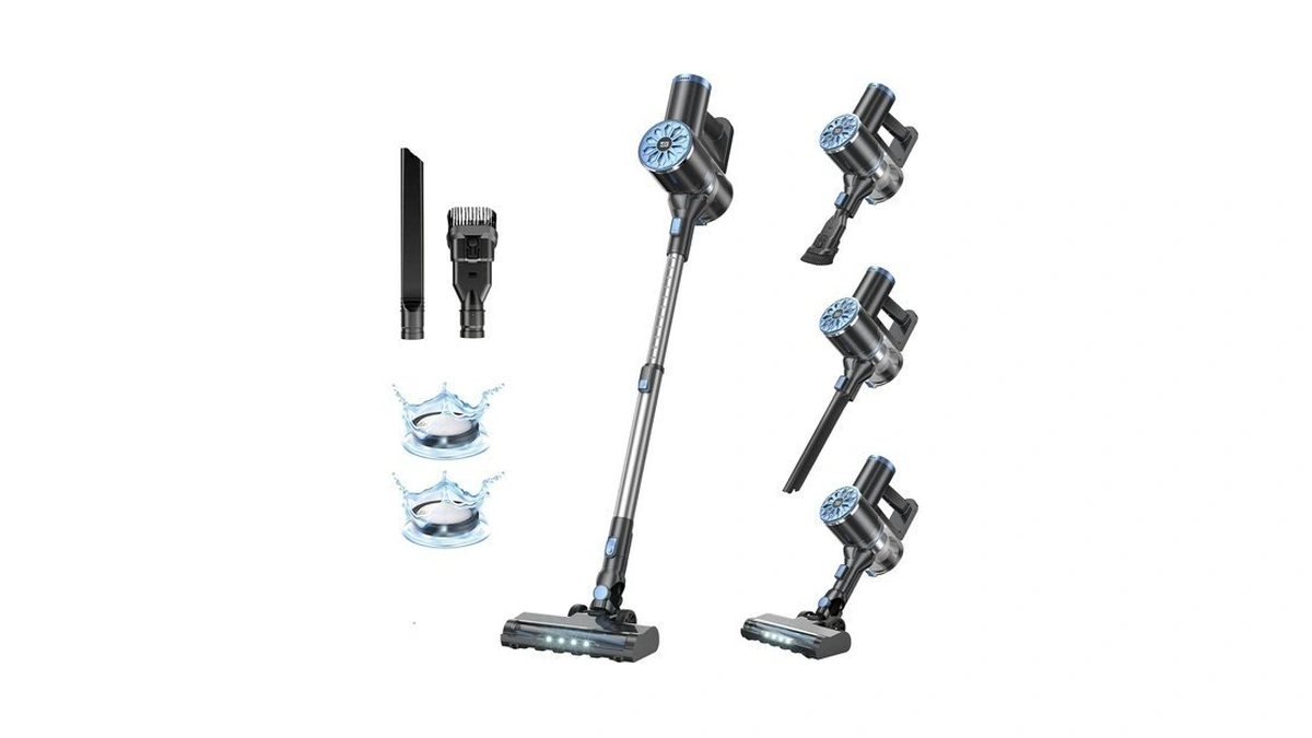 Vipsun Cordless Vacuum Cleaners For Home,stick Vacuum Cordless With Self-standing,led