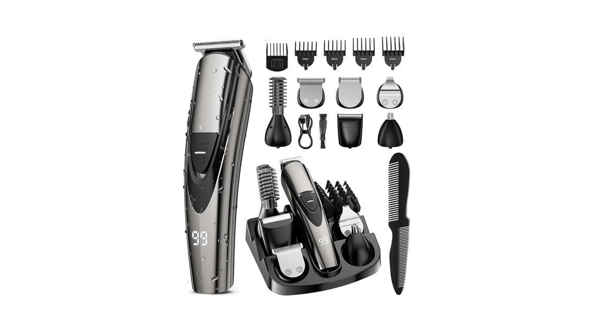 Shpavver Ethup Rechargeable Beard Trimmer For Men: 𝟏𝟐-in-1 Grooming Kit
