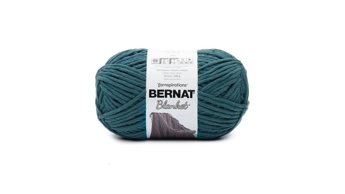 Bernat Blanket Dark Teal Yarn - 2 Pack Of 10.5oz/300g
