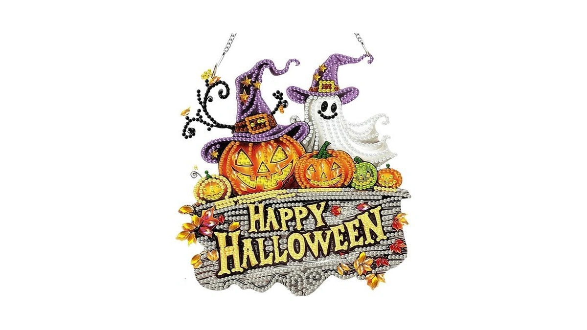 Rymilie Halloween Hanging Diamond Art Kits For Adults,acrylic Window Decor