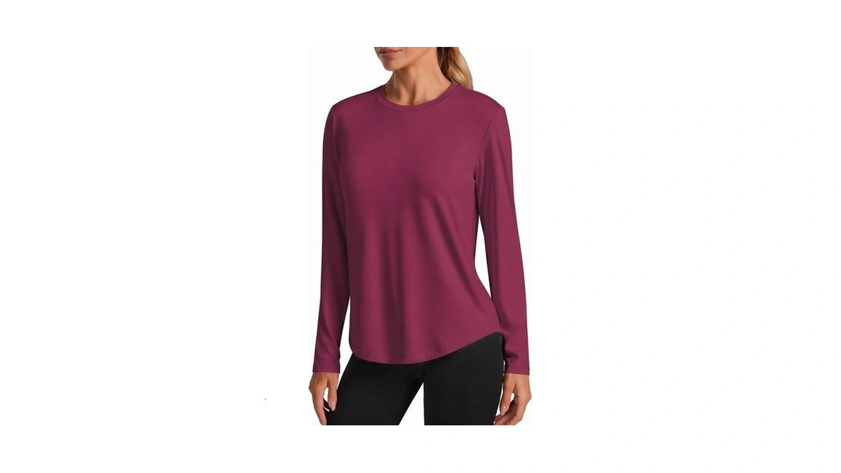 Pinspark Long Sleeve Shirts For Women Moisture Wicking Workout Top