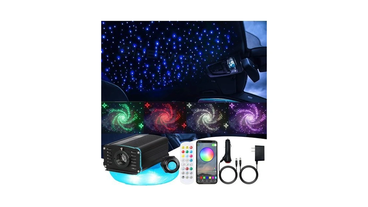Twinkle Fiber Optic Lights,bluetooth App/remote/music Activate Starlight Headliner Kit With