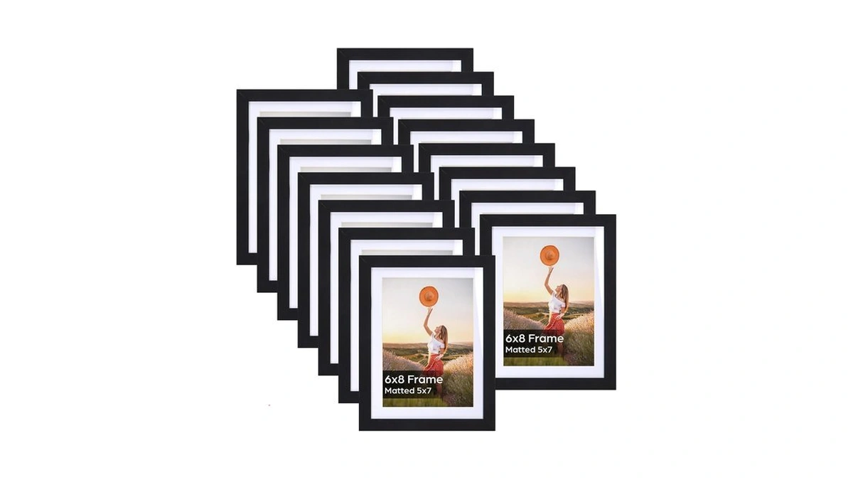Lyeasw 5x7 Picture Frame Black Set Of 15, Display Pictures
