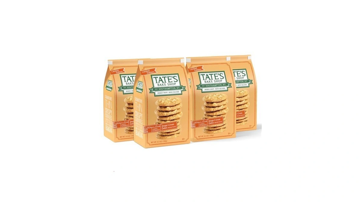 Tate's Bake Shop Orange & Cream Cookies With White Chocolate