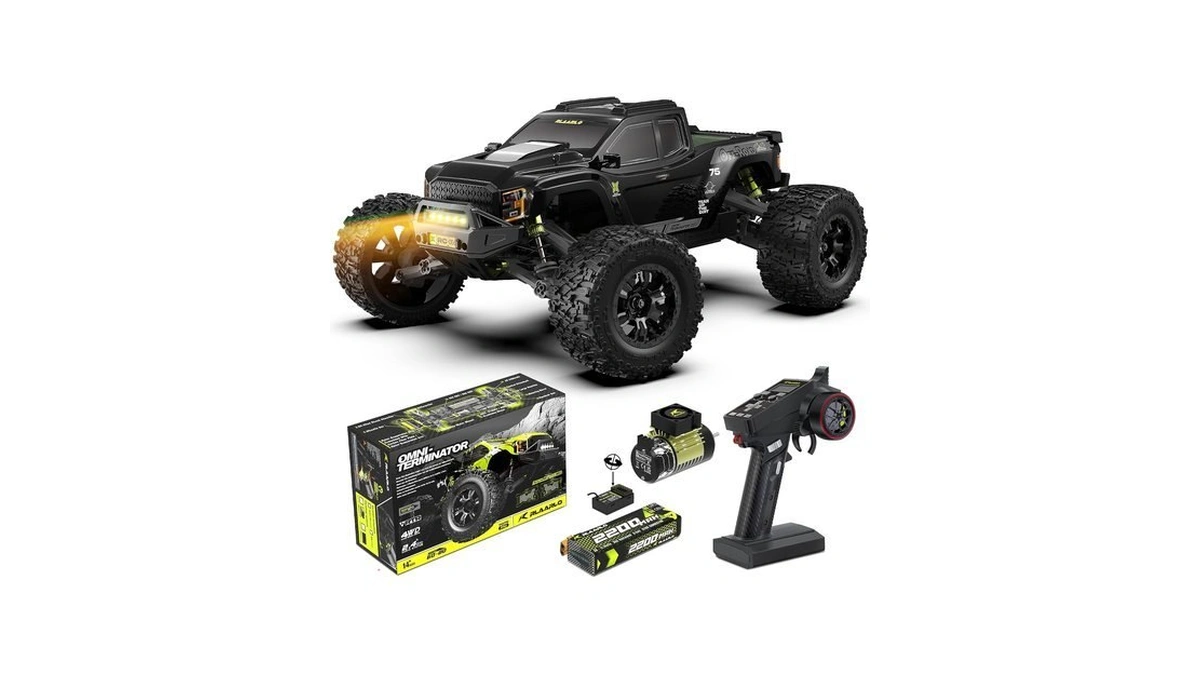 Riaario 1/10 Brushless Rc Cars, 50+ Mph, 4wd, Waterproof, Carbon