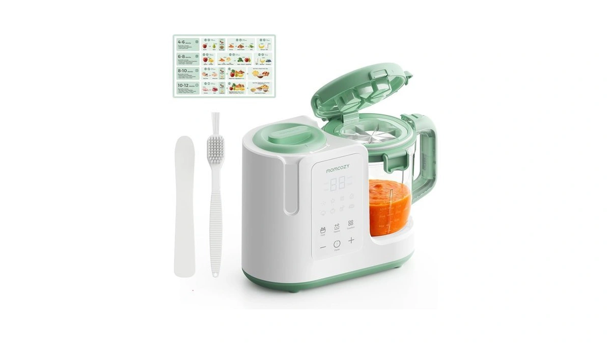 Momcozy Automeal Baby Food Maker – One-step Auto Steam &