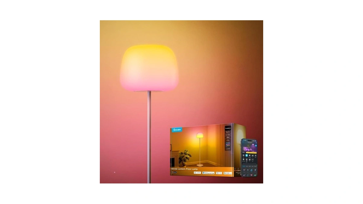 Govee Lantern Floor Lamp, Halo Gradient Rgbic Smart Corner Lamp