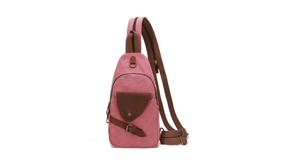 Kl928 Canvas Sling Bag Crossbody Backpack Shoulder Casual Rucksack For