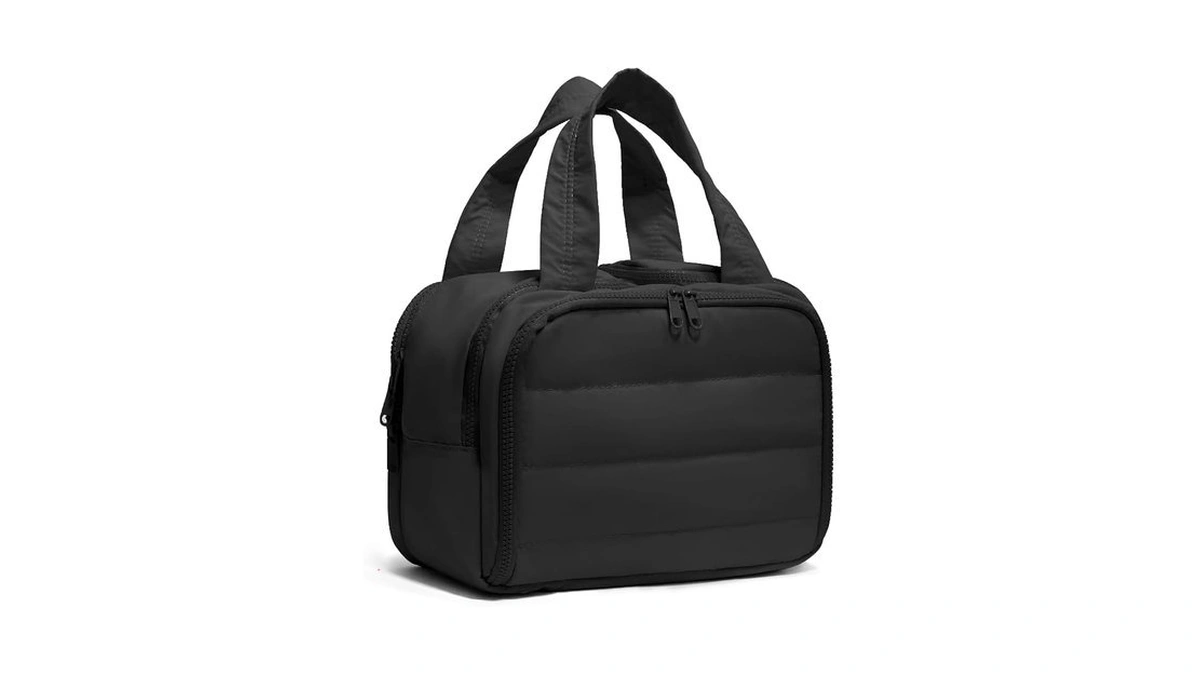 Puffer Travel Toiletry Bag – Large Capacity 11.8”l Makeup Organizer,