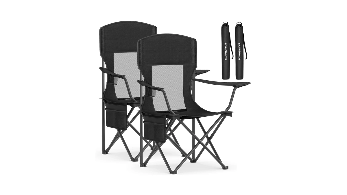 Songmics Breathable Camping Chairs, Set Of 2, 330 Lb Weight