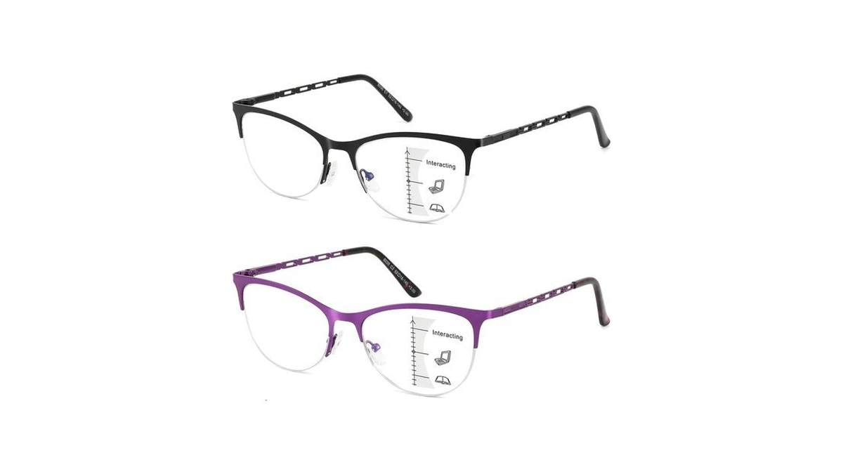 Lkeye Multifocal Reading Glasses Women Progressive Multifocus Blue Light Computer