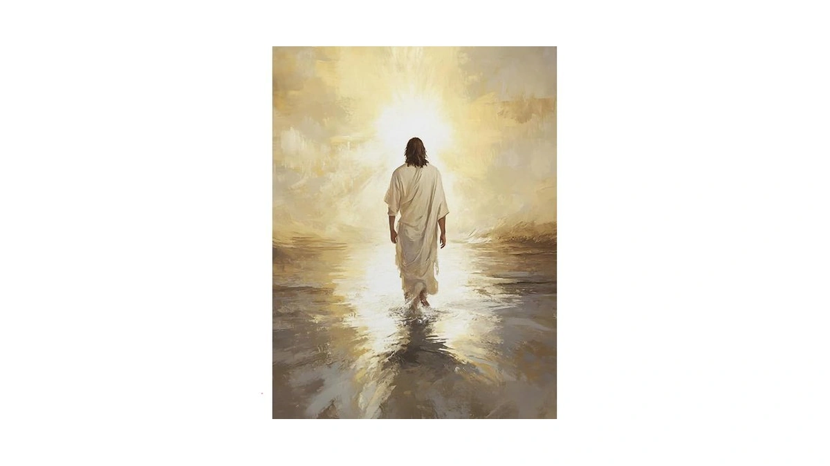 Eibeili Jesus Diamond Art Kits For Adults,sunset Scenery Diamond Painting