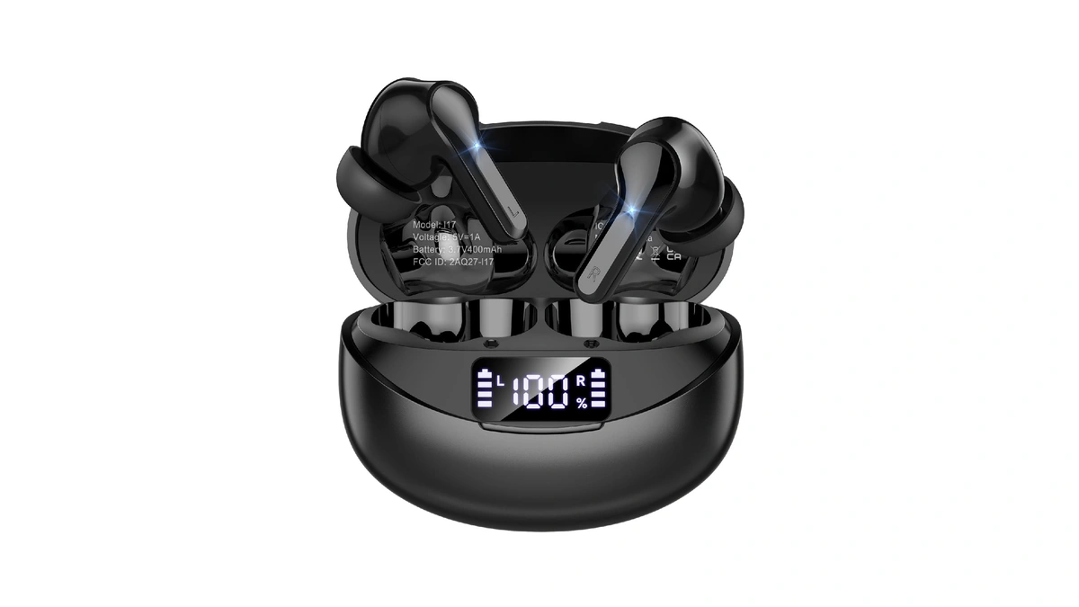 Wireless Earbuds, Bluetooth 5.4 Headphones Hifi Stereo/crystal Clear, Black