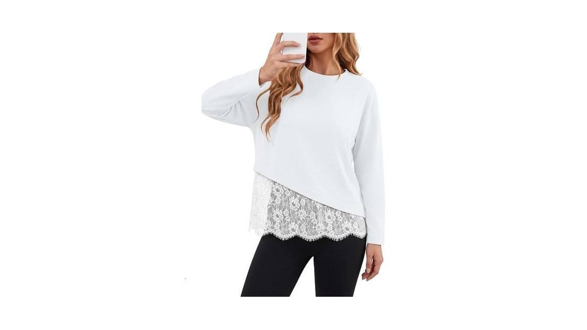 Onlystory Womens Lace Asymmetrical Tops Lightweight Going Out Tops,wl,2x