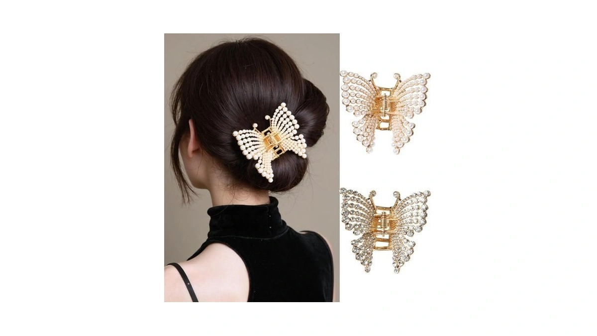 Naibirdr Butterfly Metal Claw Clip Small Gold Hair Clips For
