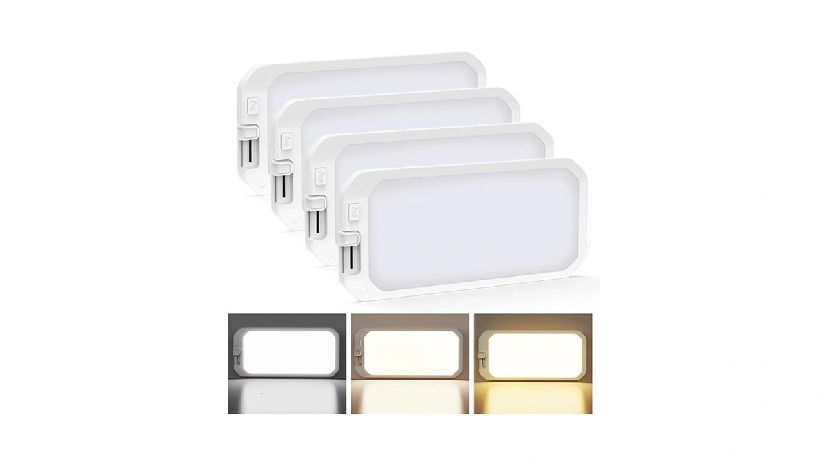 Bluefire 4 Pack Rv Interior Led Ceiling Lights, 1200lm, 3