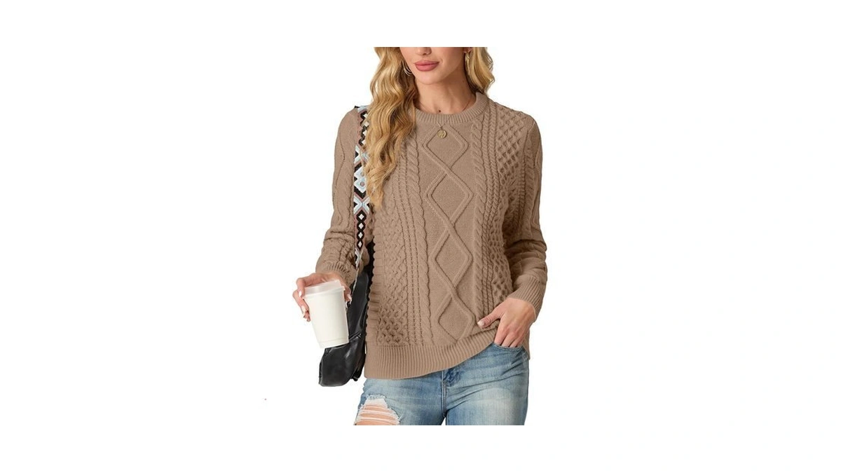Grecerelle Womens Fall Winter Long Sleeve Casual Pullover Sweater Tops