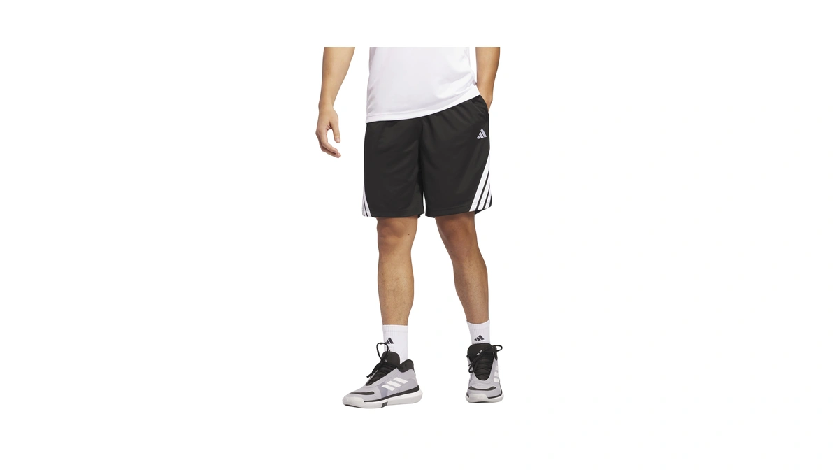 Adidas Men's 3-stripes Basketball Shorts, Black/white, X-small/7" Inseam