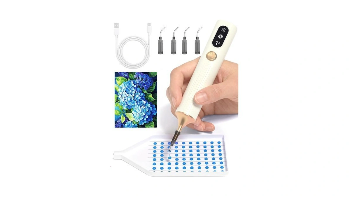 Electric Diamond Art Pen With Tips,wireless & Quiet Diamond Painting