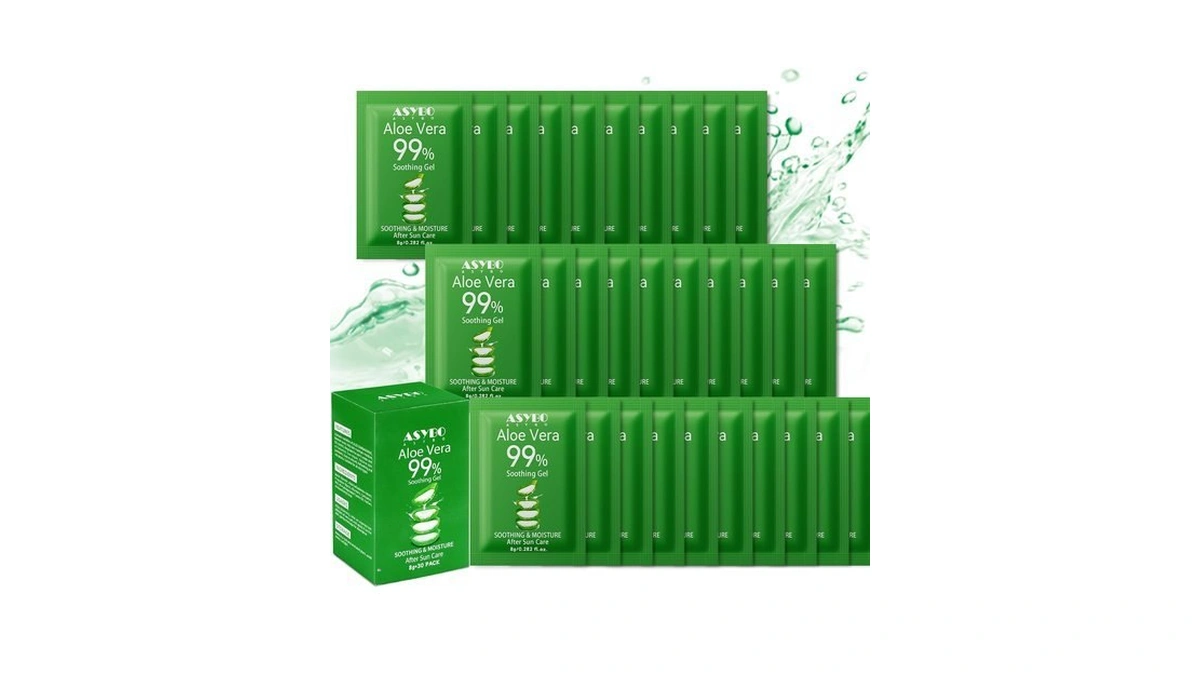 Asybo 30 Pack Natural Aloe Vera Gel -99% Pure Moisturizing