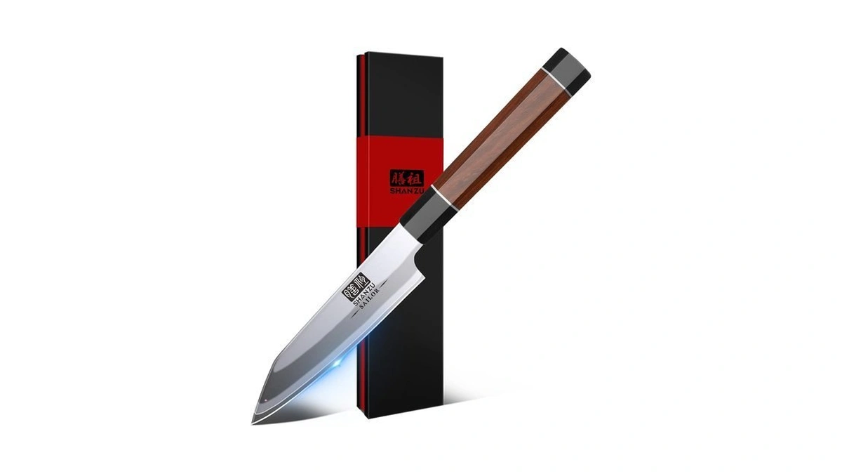 Shan Zu 3.75" Japanese Paring Knife, 9 Layers 10cr15mov High