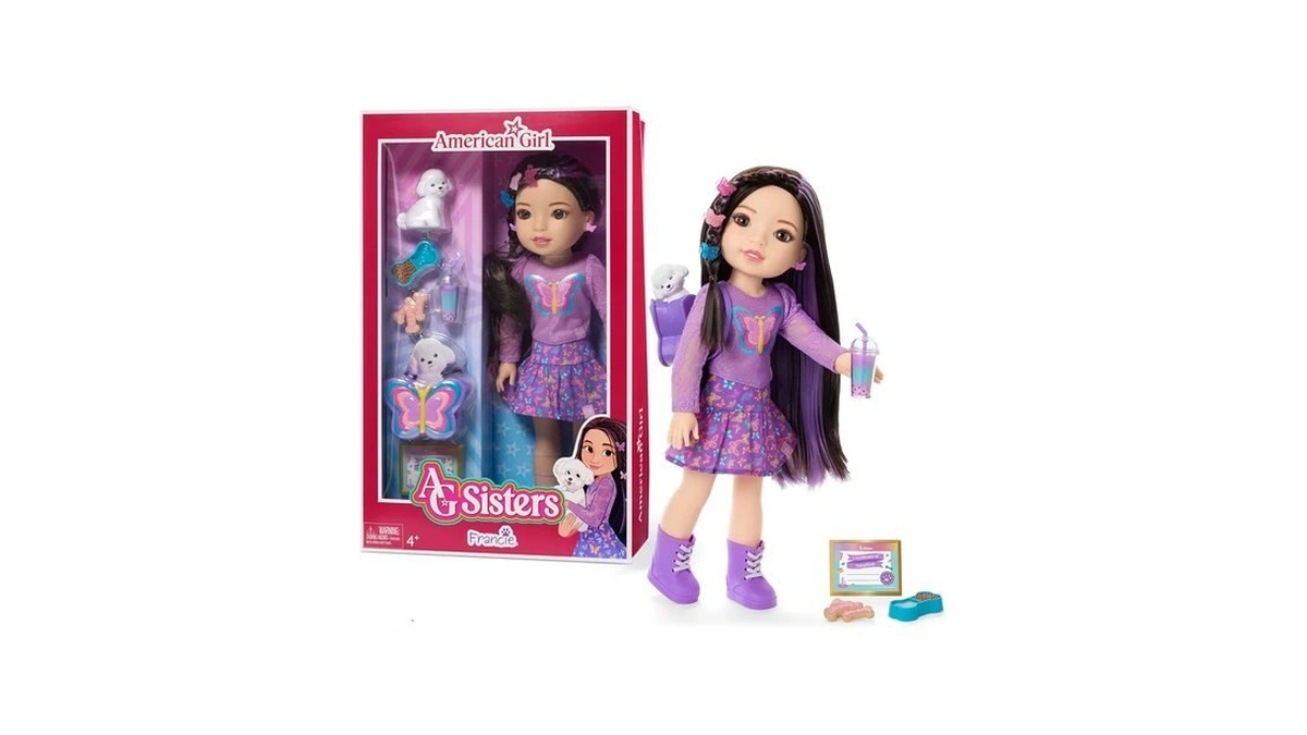 American Girl, Ag Sisters Francie Doll, With Brown Eyes, Long