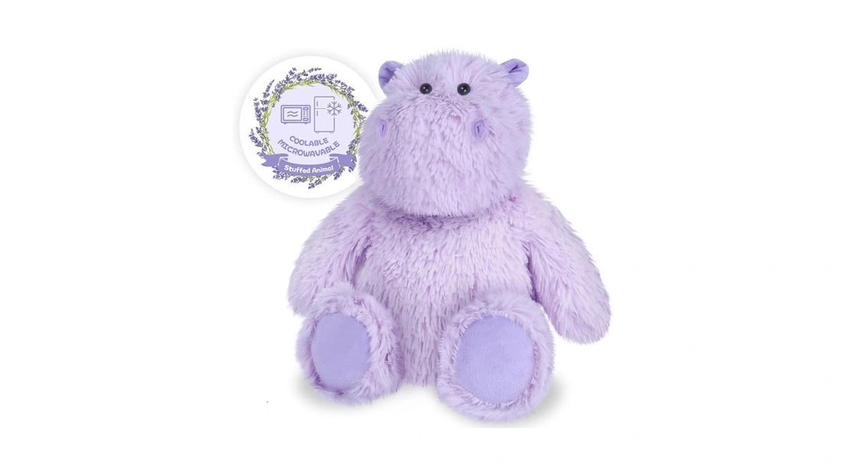 Suzzipals Purple Hippo Stuffed Animal, Microwavable Heating Pads For Period
