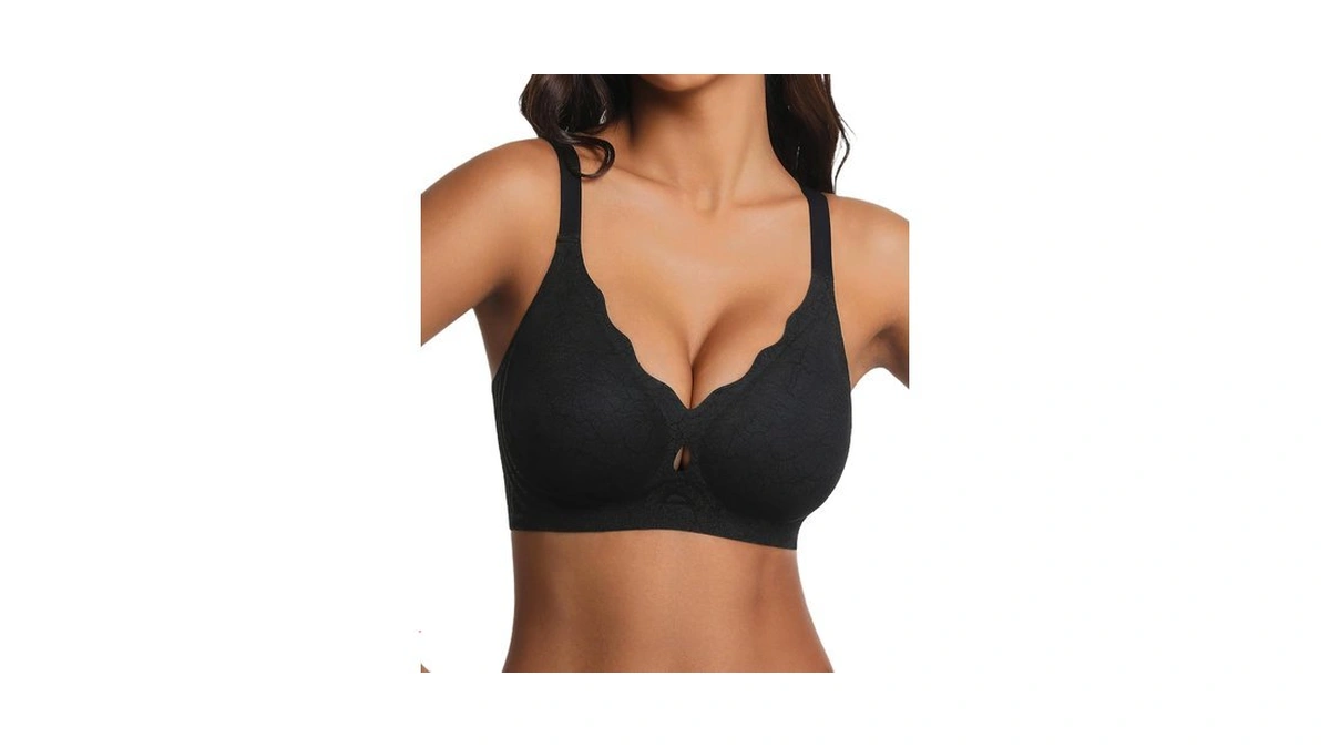 Habibee Jelly Bras For Women No Underwire Push Up Scalloped