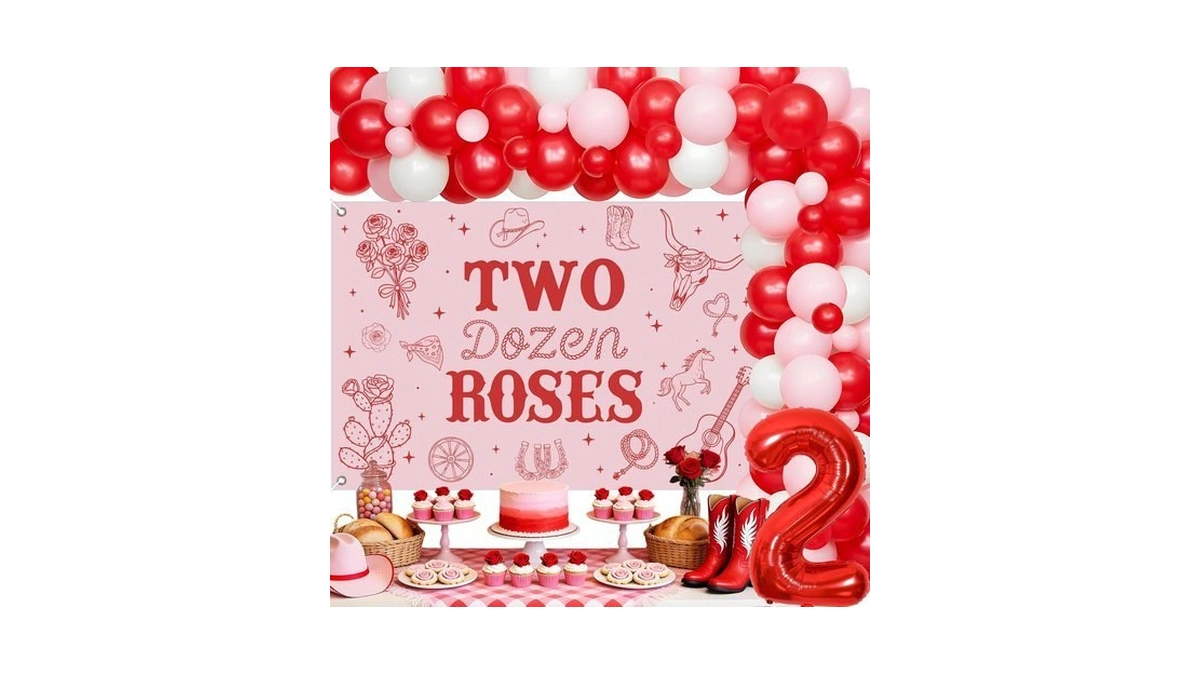 Two Wild Two Dozen Roses 2nd Birthday Decorations Set 2