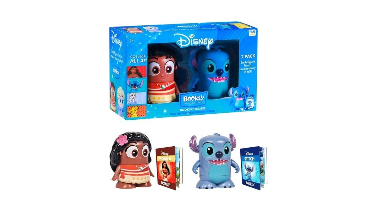 Disney Booksy Stitch & Moana Collectible Figures 2 Pack, Mini