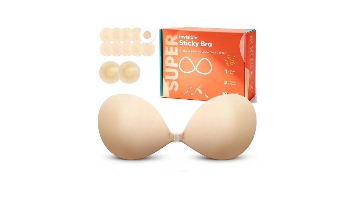 Seraone Strapless Sticky Bra For Women, Invisible Adhesive Backless Bra