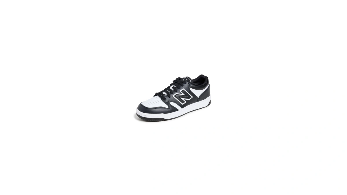 New Balance Unisex-adult Bb480 V1 Sneaker, White/black, 4